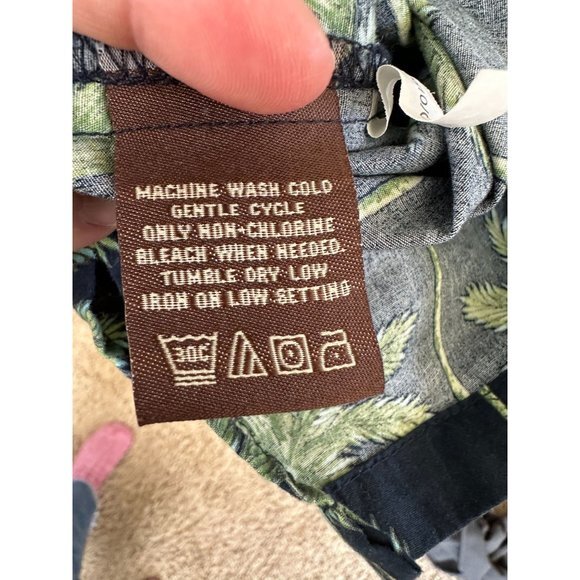 Cookie Street mens Blue Palm tree Shirt 2XL short sleeve button up cotton - Picture 5 of 7